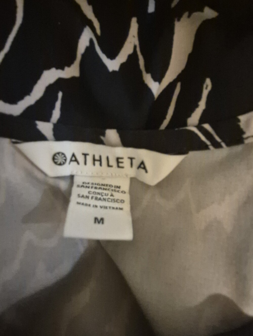 Athleta Zephyr Refined Tank Medium Blue Abstract Print Sleeveless Top - Picture 4 of 5